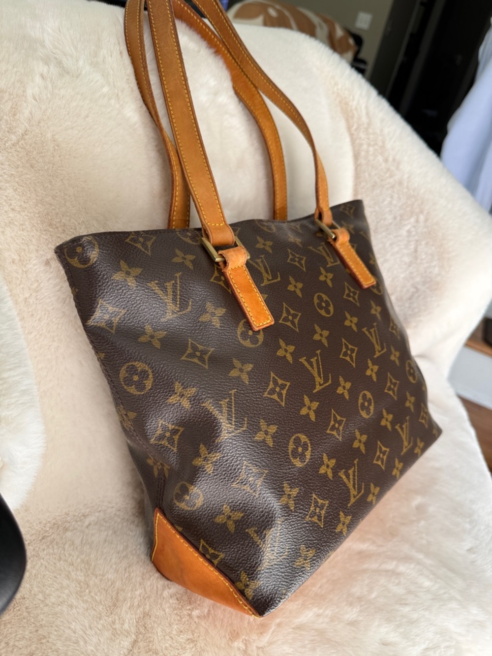 Louis Vuitton Cabas Piano Monogram Canvas shoulder bag with Vachetta trim